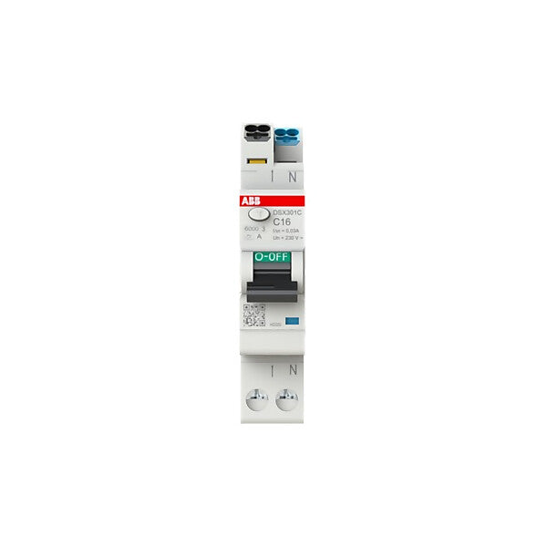 ABB FI/LS-Schalter 6kA, 1P+N, 30mA DSX301C C16 A30 R116